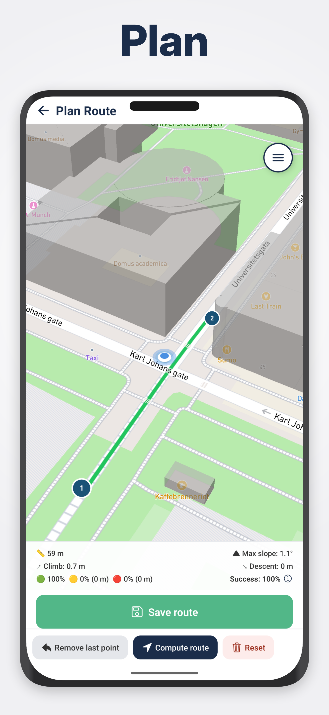 Accessible route planning